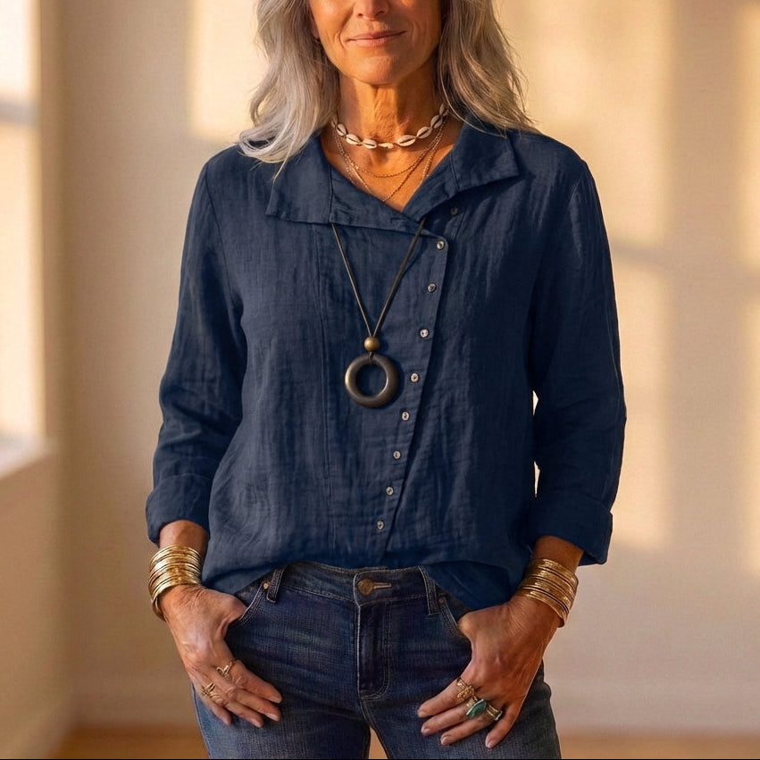 Camicia con colletto e bottoni sul davanti