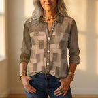Chemise avec patchwork et bouton sur le devant