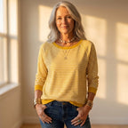 Top à imprimé rayures horizontales