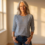 Top à imprimé rayures horizontales