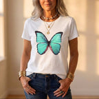 T-shirt en coton avec motif cœur ombré