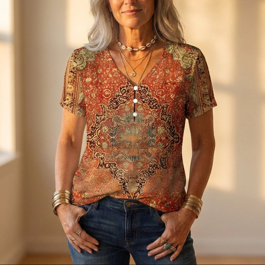 Toproest met Paisley- en damastpatroon